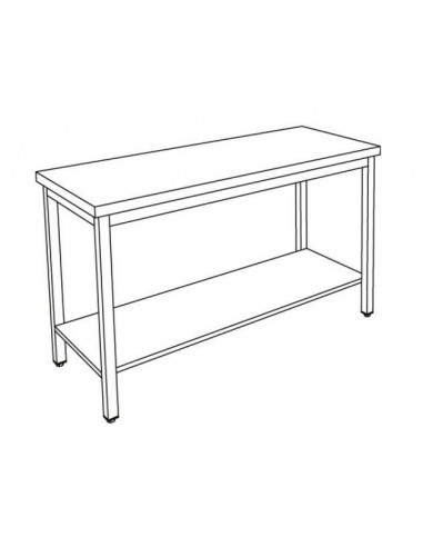 Table Inox Profondeur 700 Mm - Longueur 2000 Mm - Avec Étagère - Ttc720Et - Jamais utilisé