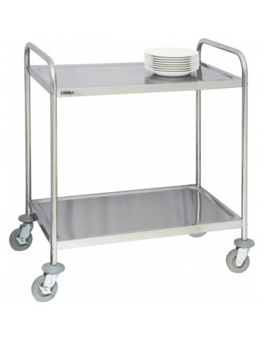 Chariot en inox 2 plateaux - Casselin